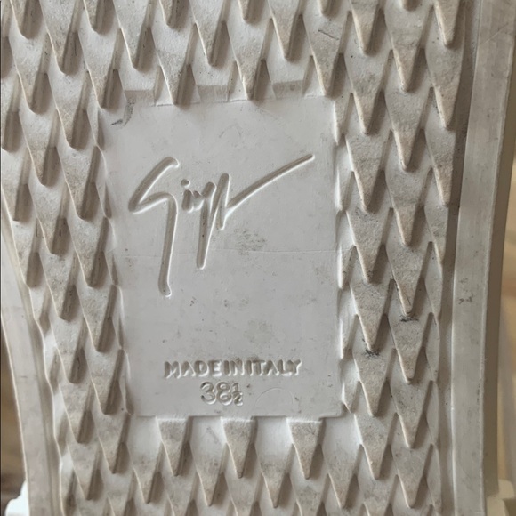 GIUSEPPE ZANOTTI BLABBER DONNA White Leather High-Top Sneakers - Size: EU 38.5 - Picture 10 of 10